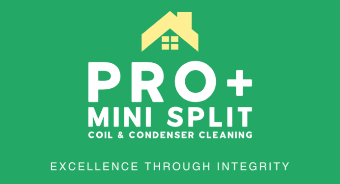 The logo for pro + mini split coil and condenser cleaning The logo for pro + mini split coil and condenser cleaning