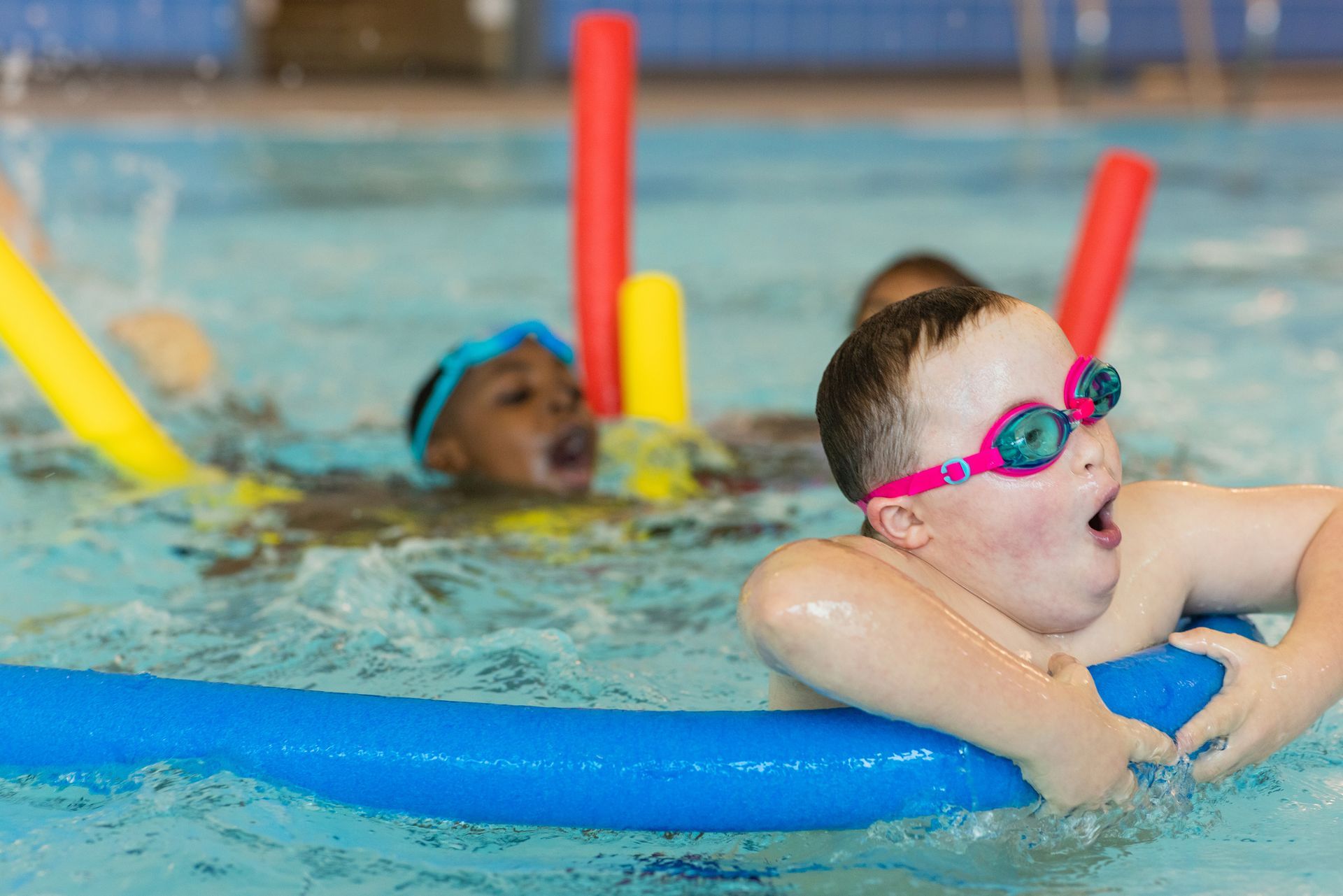 Child With Special Needs Receiving Swimming Lessons - Hydrotherapy in Croudance Bay, NSW Child With Special Needs Receiving Swimming Lessons - Hydrotherapy in Croudance Bay, NSW
