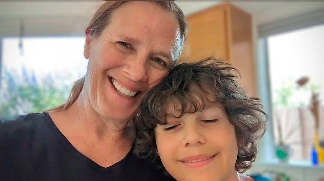 Laurie Bloyer with her son