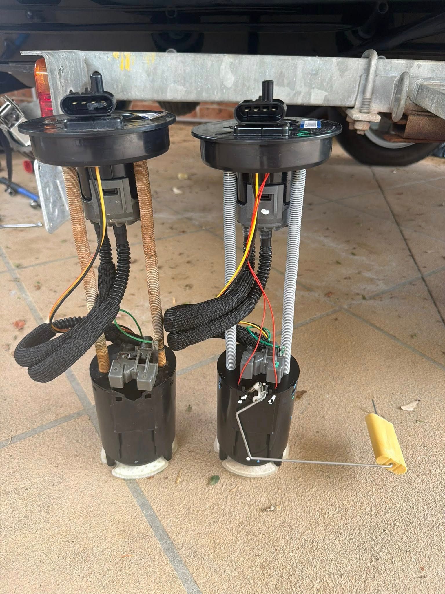 Two Automotive Fuel Pump Modules With Attached Wiring and Sensors — Hastings Mobile Marine Services In Wauchope, NSW