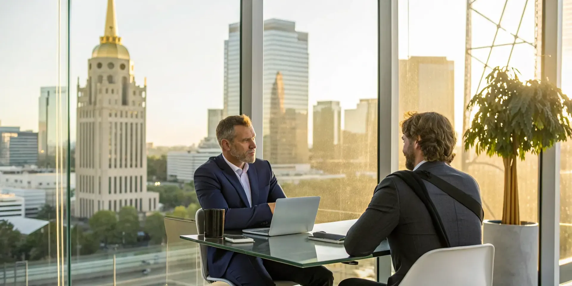 A Sacramento personal injury attorney meeting with a client about a case.