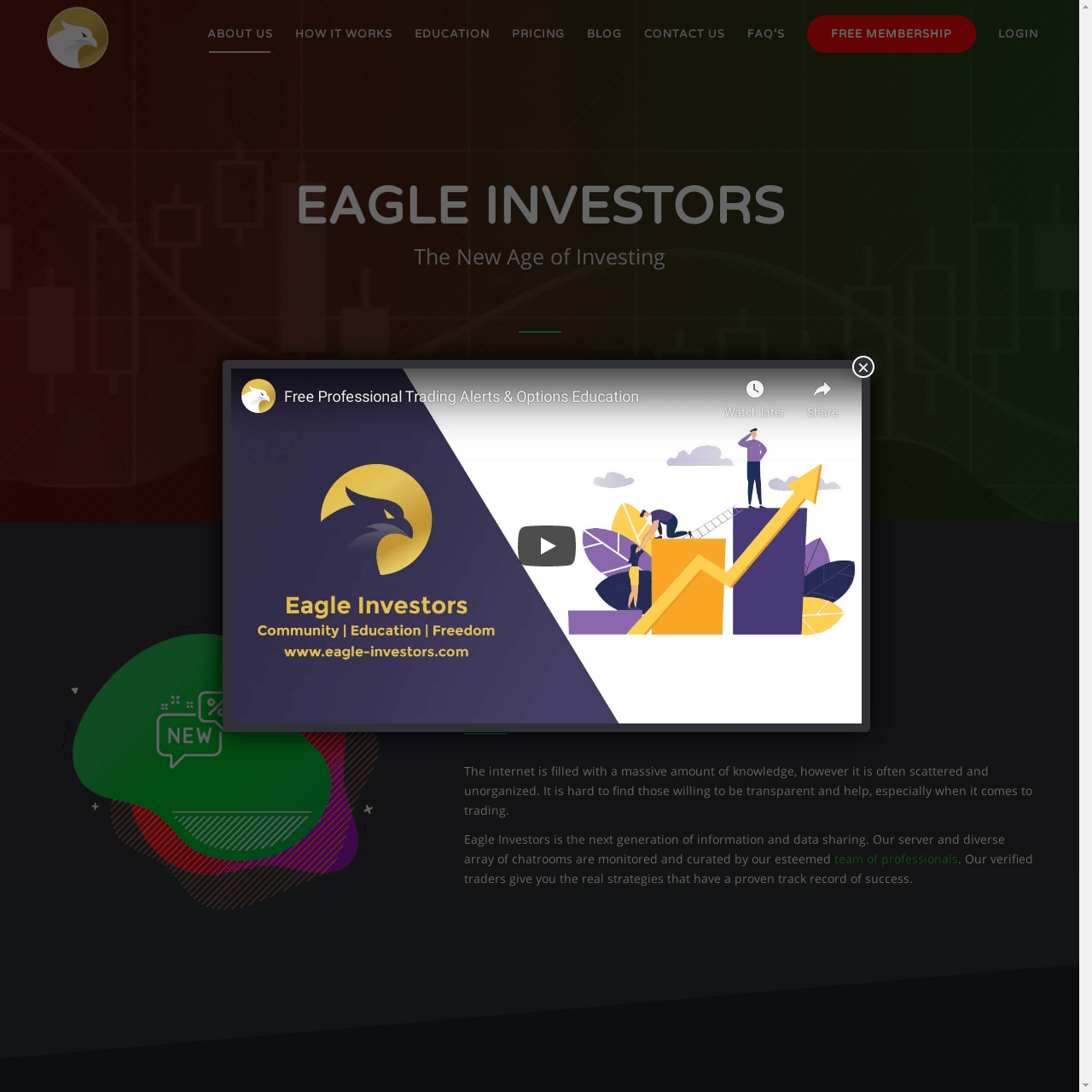 Website with a video player;