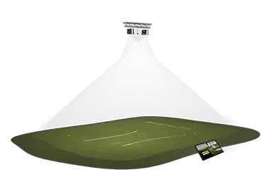 PuttView golf training system with projected putting green visuals