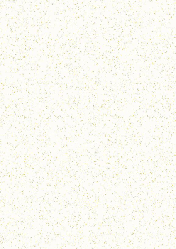 Blank off-white speckled background with faint yellow and gray specks