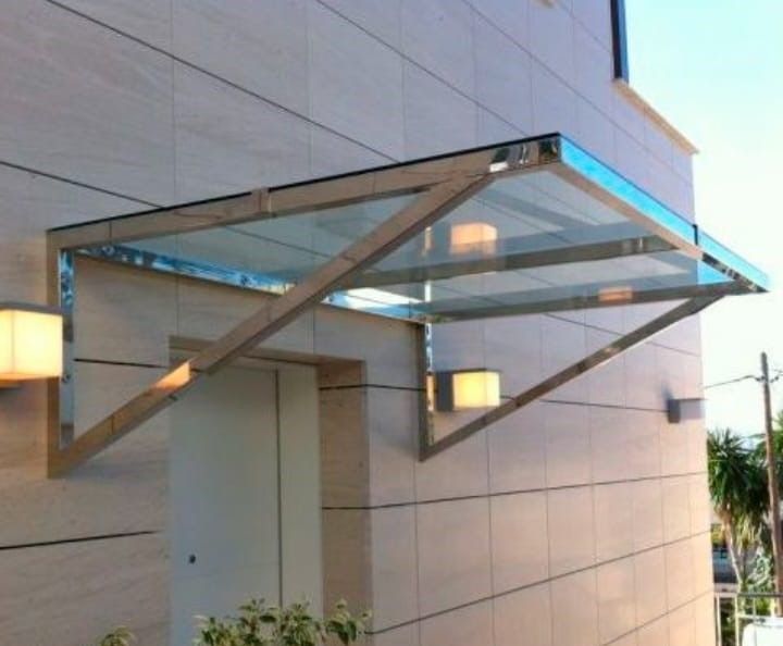 pensilina in acciaio inox