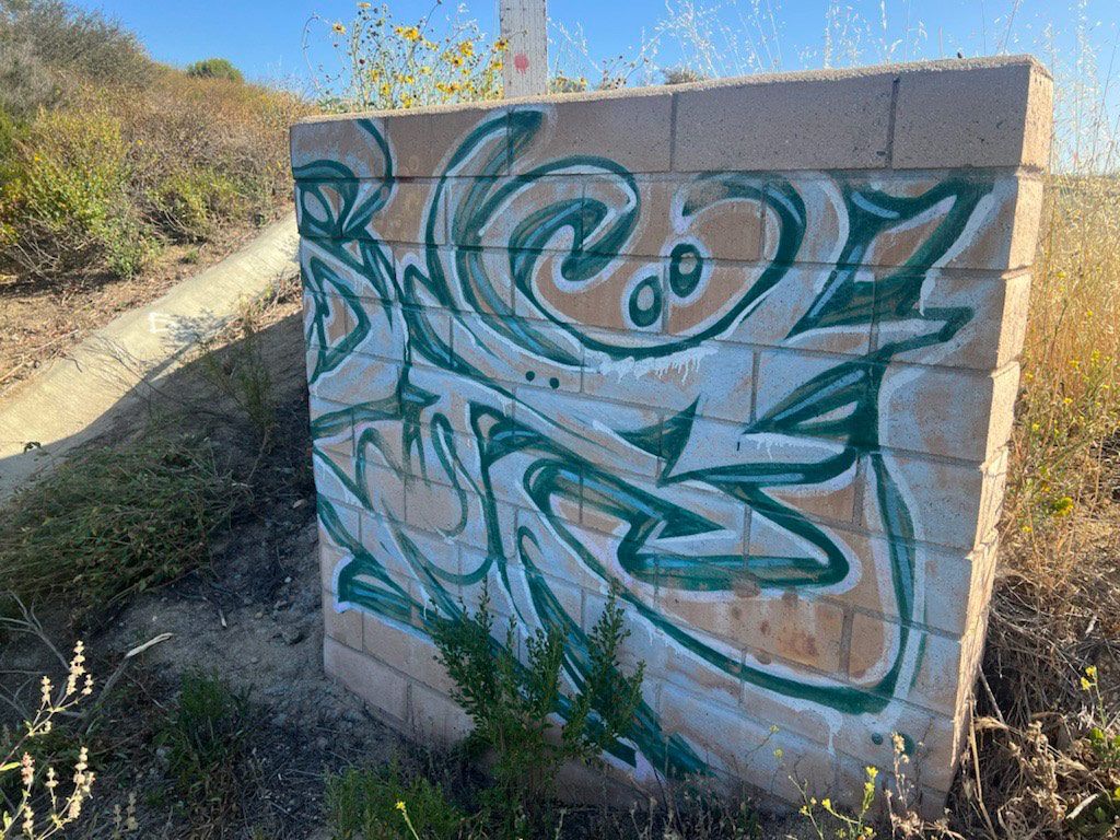 Before Graffiti Removal — Valley Center, CA — Murphy Sandblasting