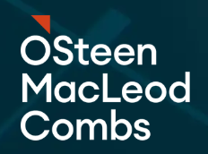 Osteen MacLeod Combs logo in white text on a dark teal background with an orange corner accent