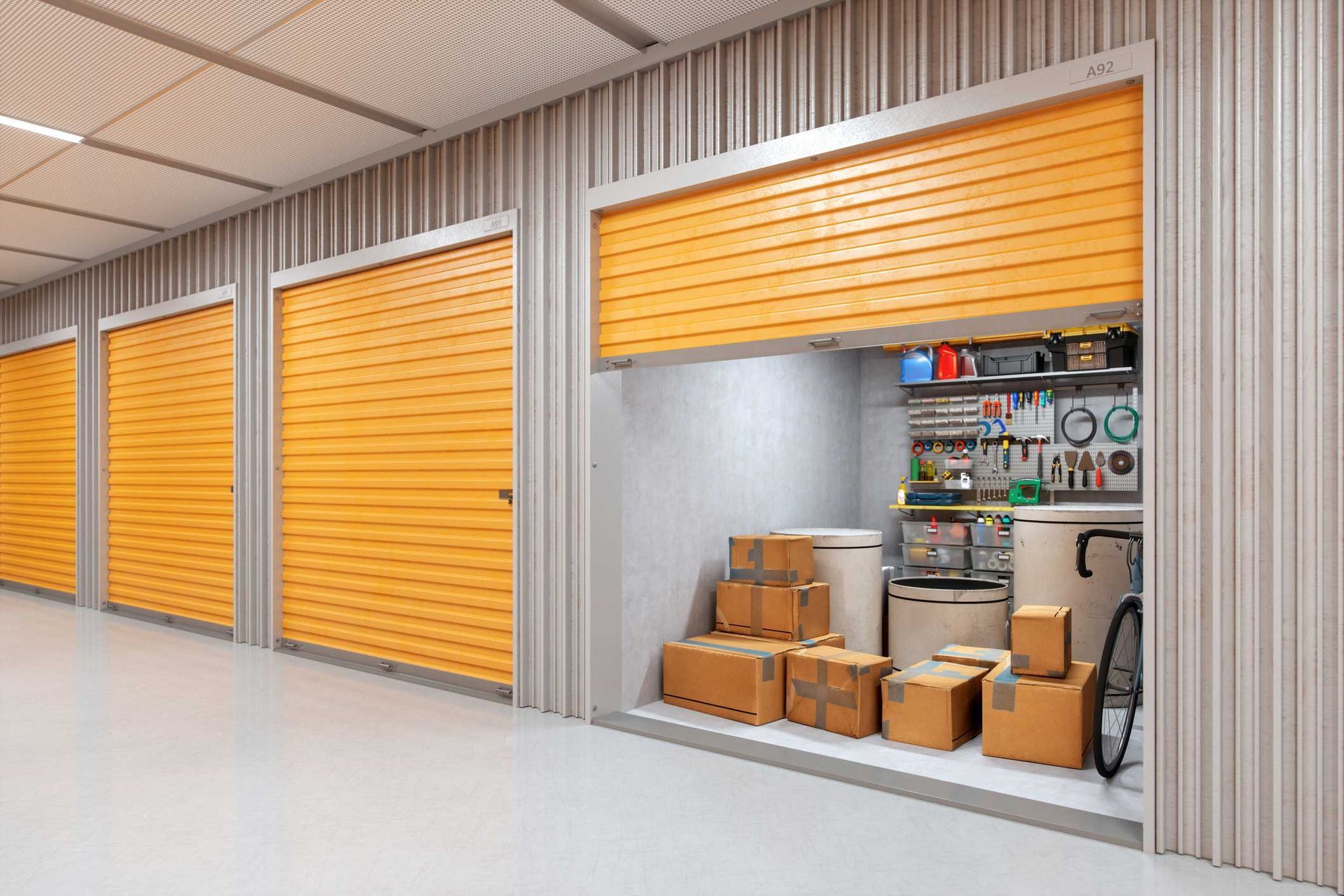 Storage units corridor Storage units corridor