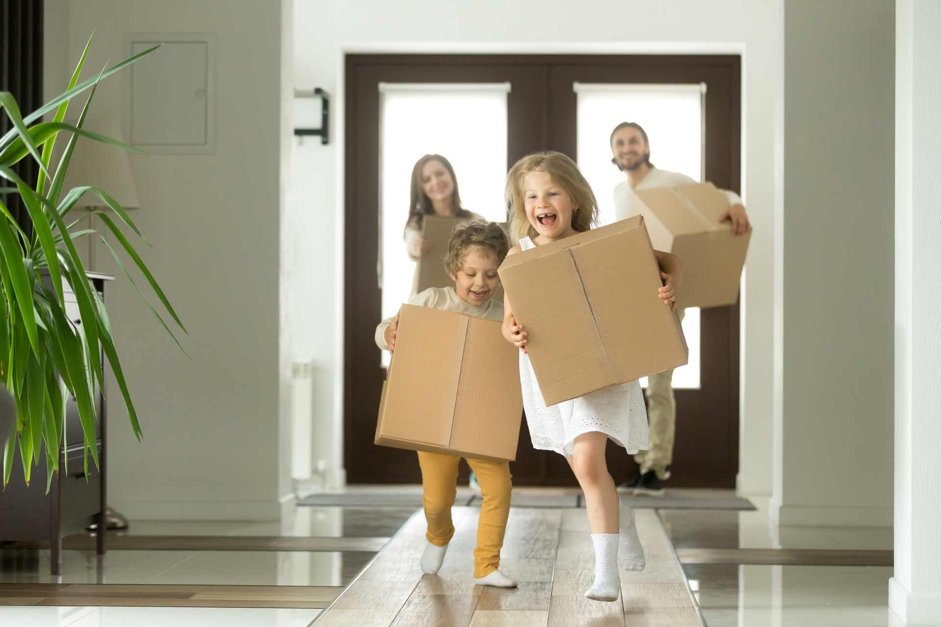 Family moving into new home