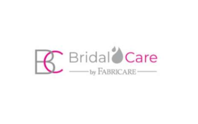 BridalCare by Fabricare logo with pink and gray stylized initials on a white background