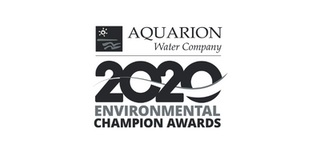 Aquarion Water Company 2020 Environmental Champion Awards logo in black and white