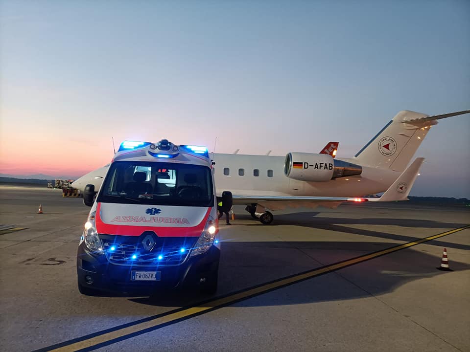 ambulanza in viaggio