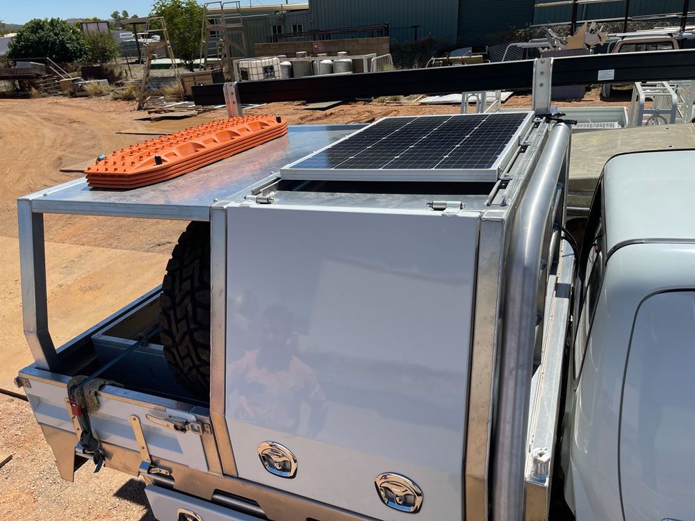 Aluminum Canopy With Solar — Wright's Welding Operations In Normanton, QLD