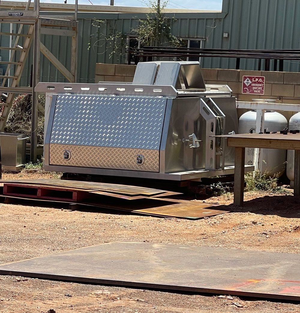 One Aluminum Canopy Display — Wright's Welding Operations In Karumba, QLD