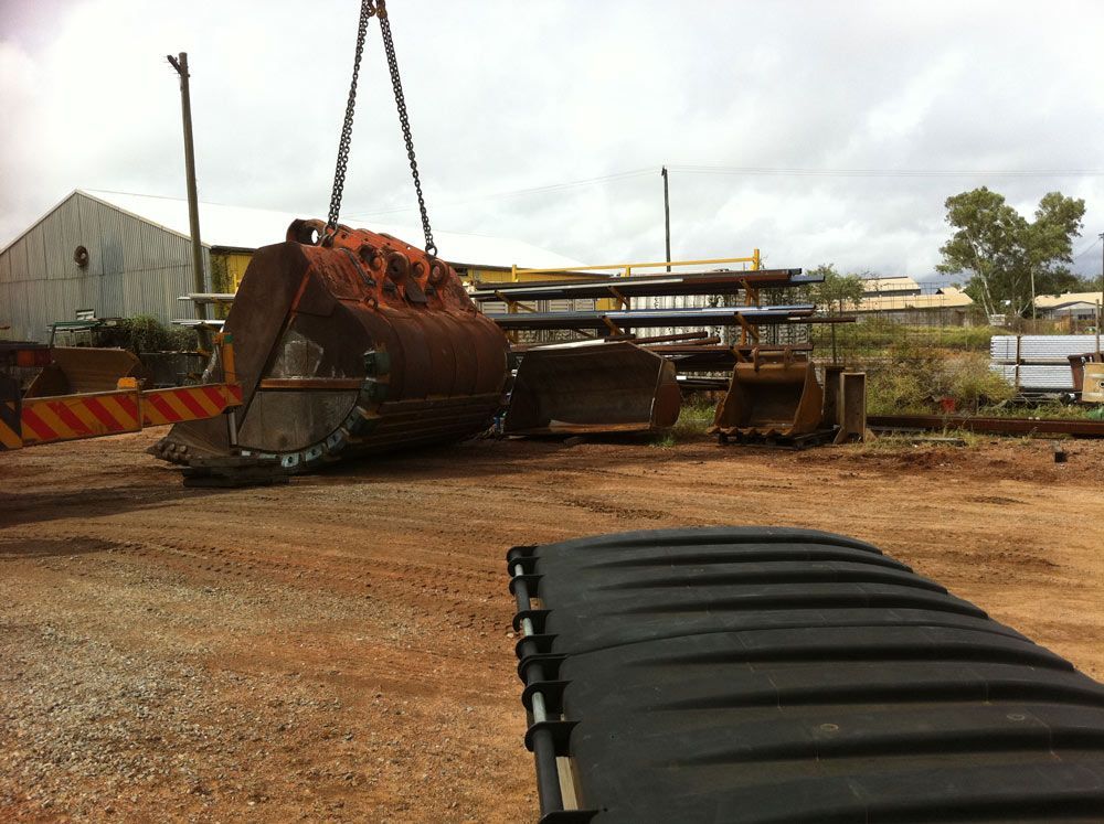 Three Buckets With Different Sizes — Wright's Welding Operations In Boulia, QLD