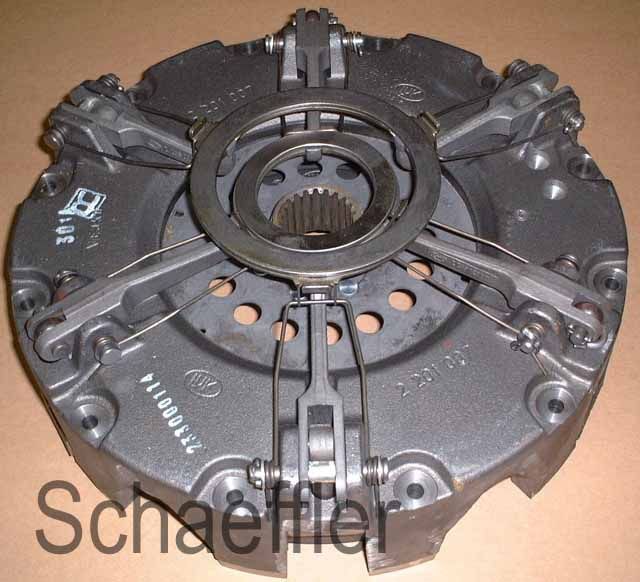 Piastra di pressione della frizione automobilistica Schaeffler su sfondo beige