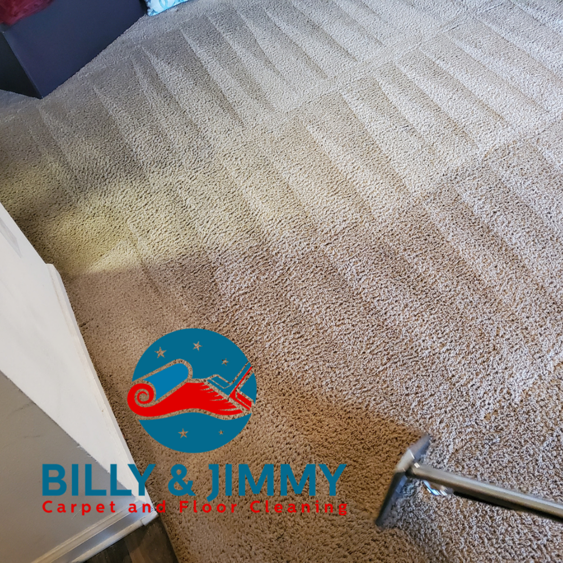 a carpet is being cleaned by billy and jimmy carpet and floor cleaning