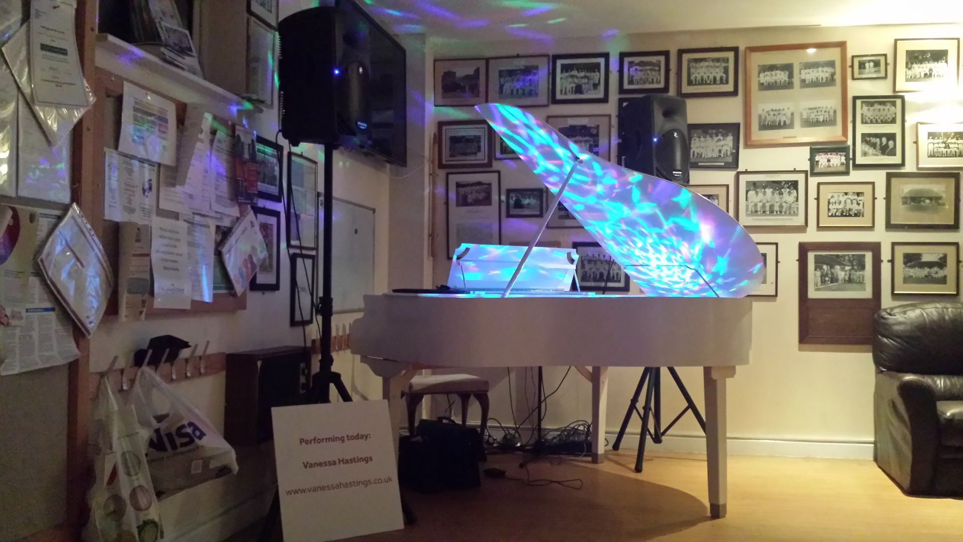 White grand piano shell