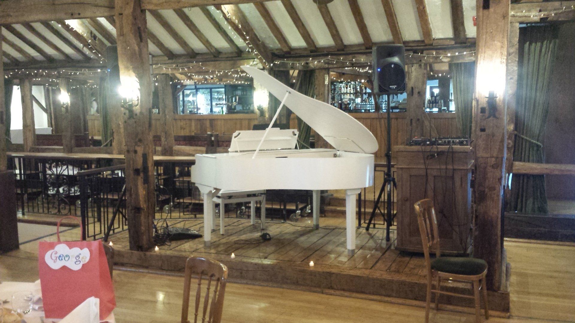 Vanessa Hastings performing during a wedding breakfast