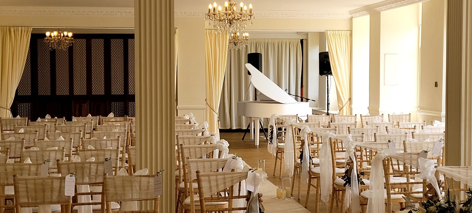 White grand piano shell