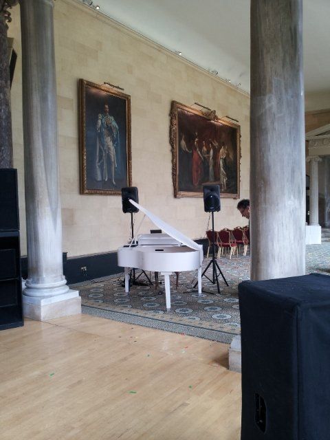 Vanessa Hastings set up for a wedding at Woburn Sculpture Gallery