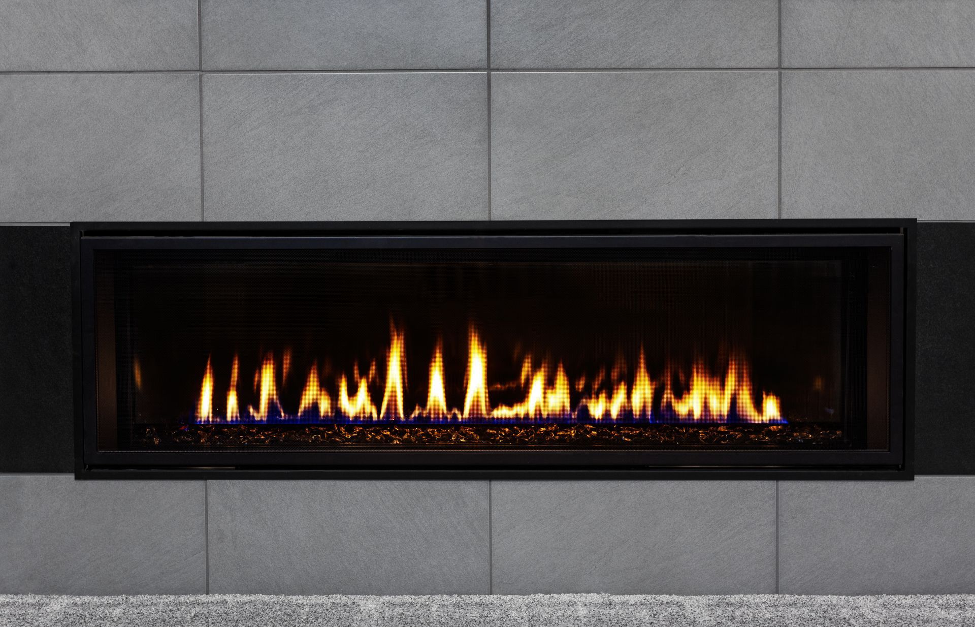 Modern gas fireplace