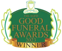 A logo for the agfd good funeral awards