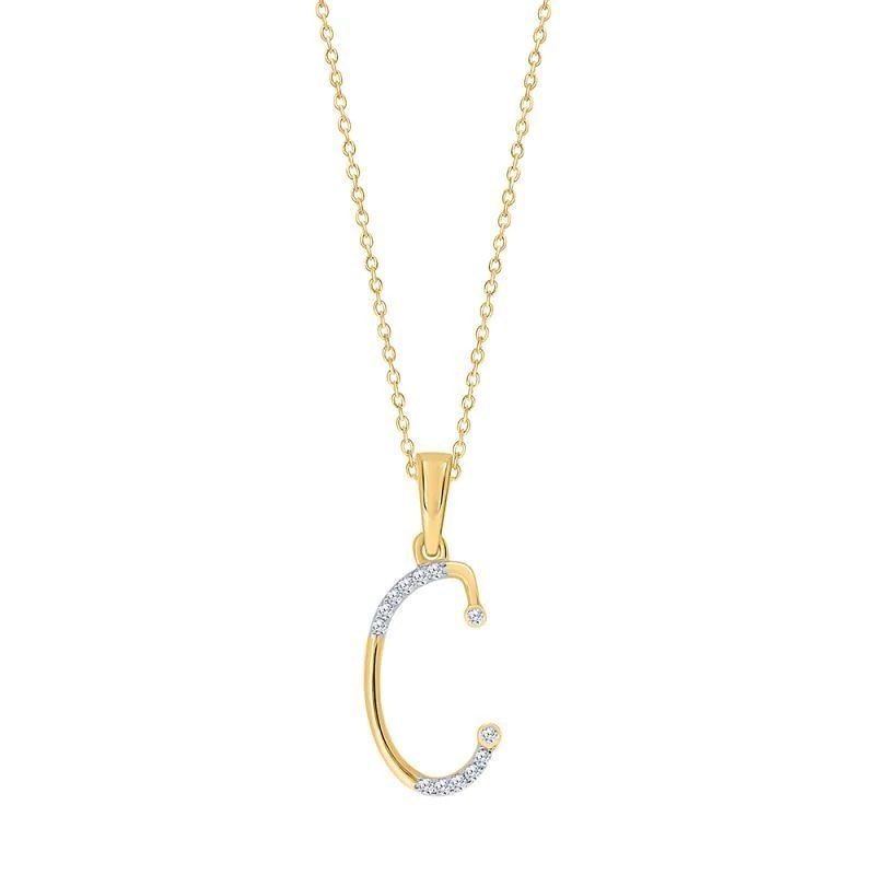 A necklace with the letter c on it