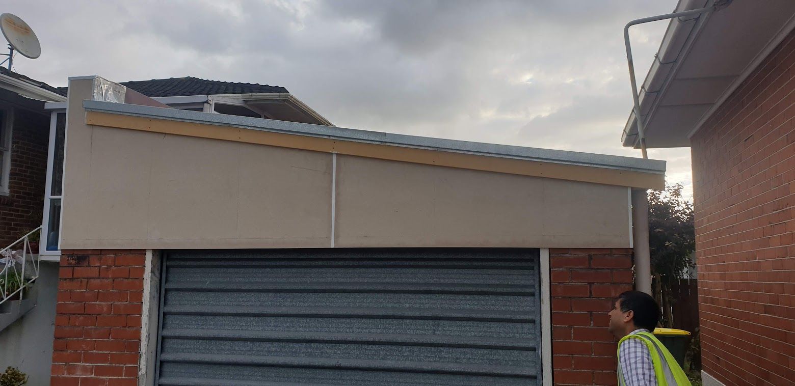 parapet been repaired and removed