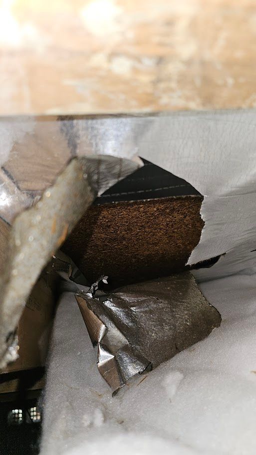 wet particle board with foil paper