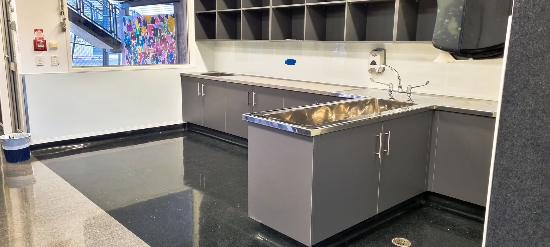 School art room cabinetry and benchtop
