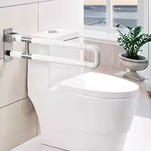 bathroom with safety disability handles