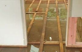 Flood damage to Plasterboard