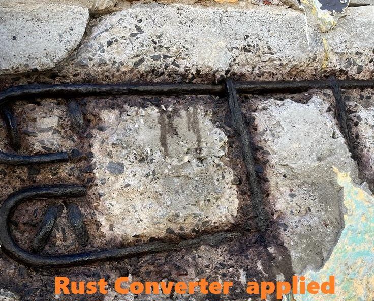 rusting steel reinforcing