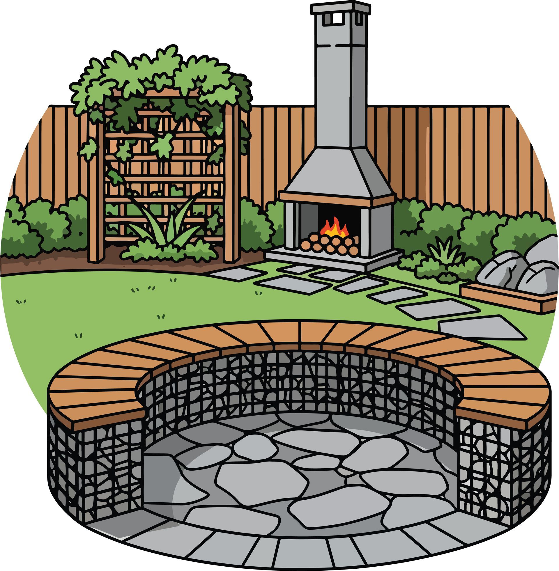 Outdoor Fireplace