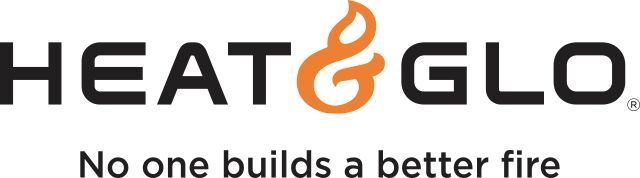 HEAT & GLO logo with the tagline “No one builds a better fire”