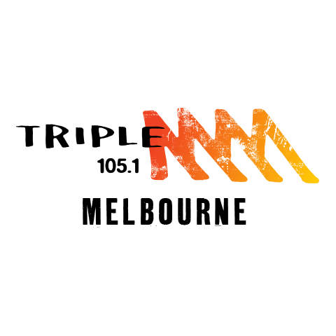 A logo for triple 105.1 melbourne on a white background