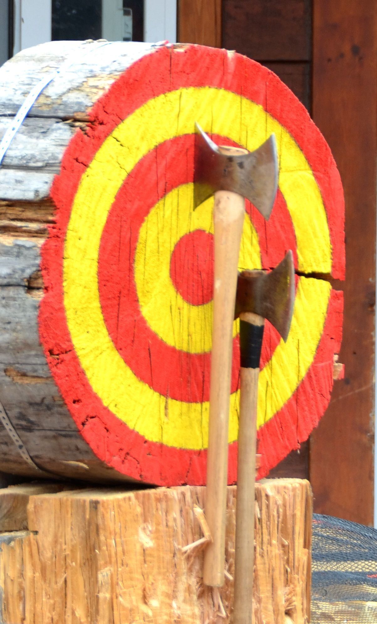 Axe Stuck In A Wooden — Westminster, CO — Viking Axe Throwing