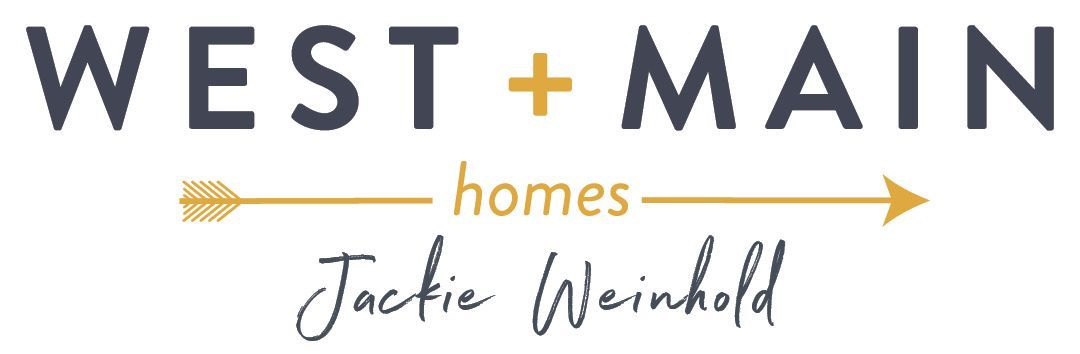 West + Main Homes logo with arrow, text 