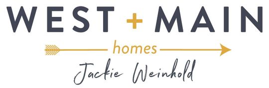 West + Main Homes logo with arrow, text