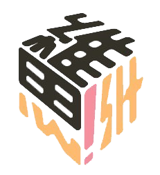 It looks like a cube with a lightning bolt on it.