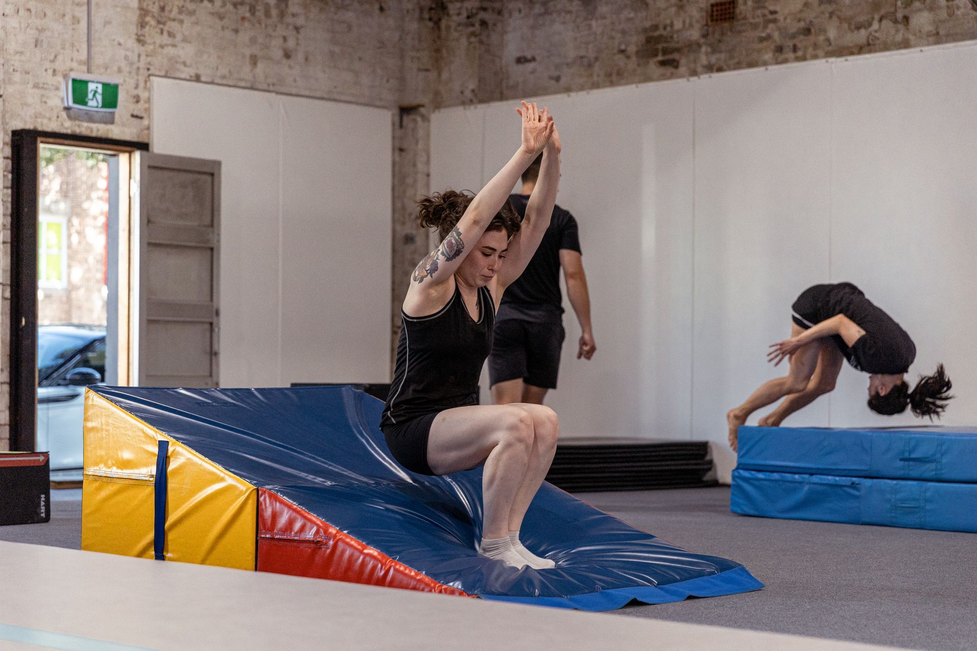 Image of people doing gymnastics in the gym