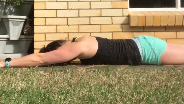 Image of a woman showing DOWN-FACING HOVERS