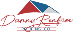 a logo for danny renfroe roofing company