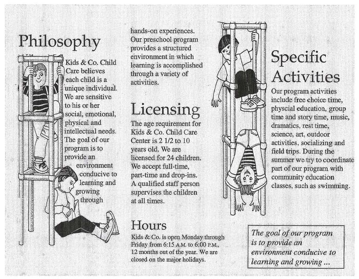 A pamphlet about philosophy specific activities and licensing