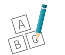 A pencil is writing the letters a , b , and c on a piece of paper.