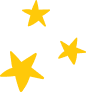 Three yellow stars on a white background.