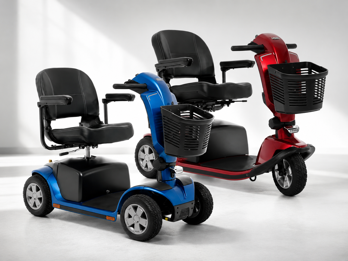 3 wheel and 4 wheel mobility scooters