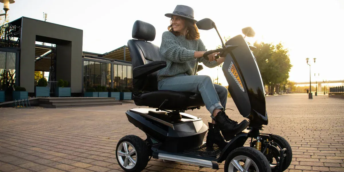 mobility scooter in use
