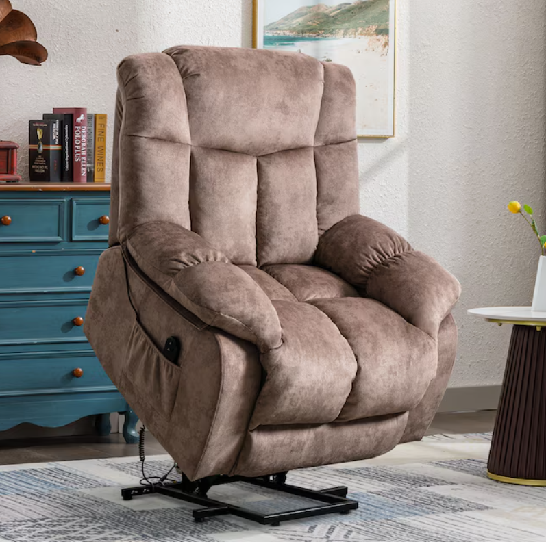 a brown lift chair for seniors